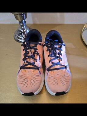 On Running Tangerine and Ivory Cloudsurfer 2 Running Shoes